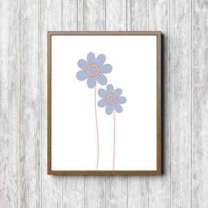 Printable Purple Nursery Flowers