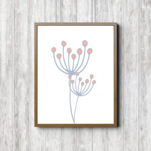Purple Pincushion Flower Printable Decor