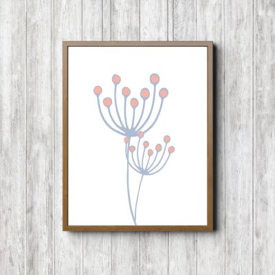 Purple Pincushion Flower Printable Decor