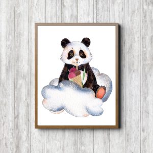 Panda Eating Ice Cream Printable