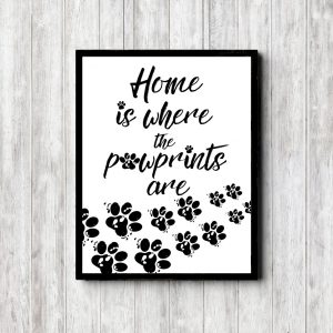 Pawprints Home Printable Poster
