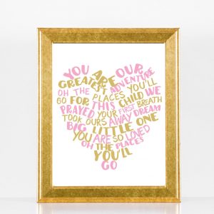 Our Greatest Adventure Pink Printable