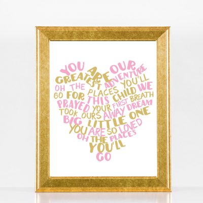 Our Greatest Adventure Pink Printable