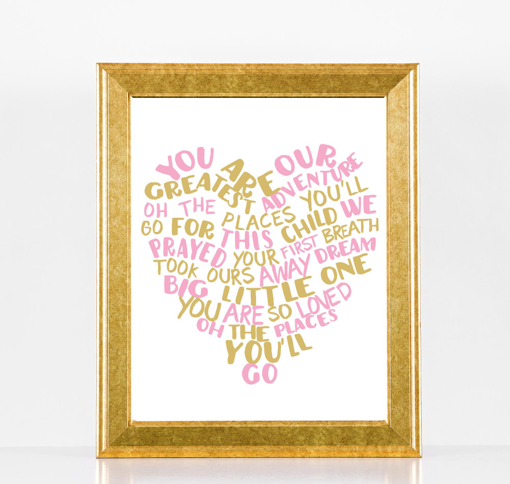 Our Greatest Adventure Pink Printable