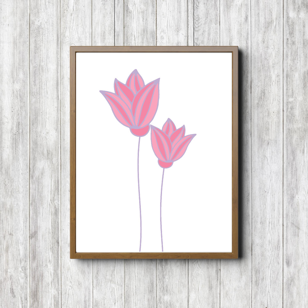 Pink & Purple Flower Petals Printable