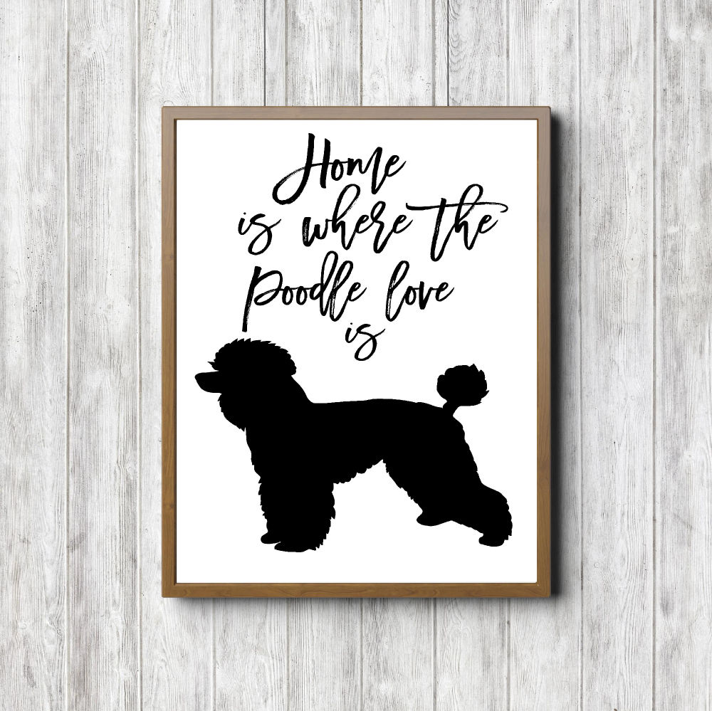 Poodle Love Printable Poster