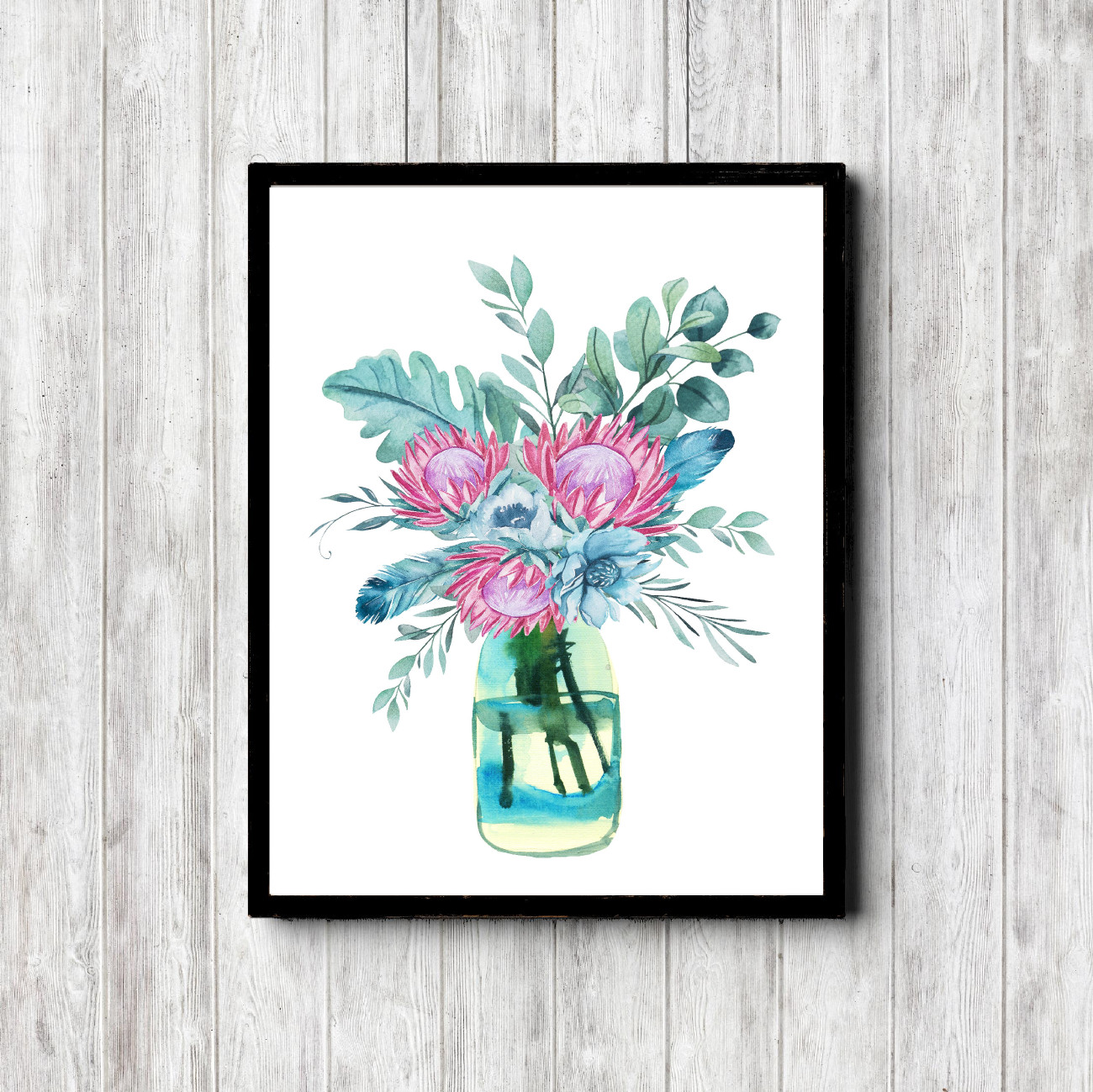 Proteas Bouquet Printable Bedroom Poster