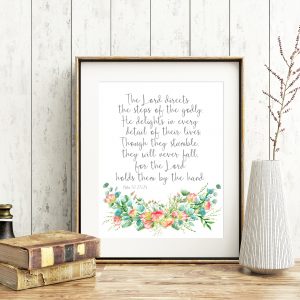 Psalm 37:23-24 Scripture Printable