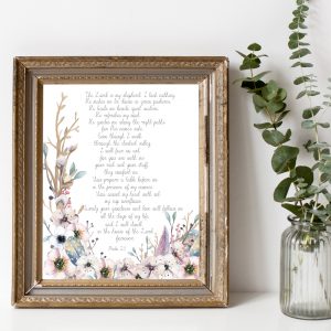 Psalm 23 Rustic Scripture Printable