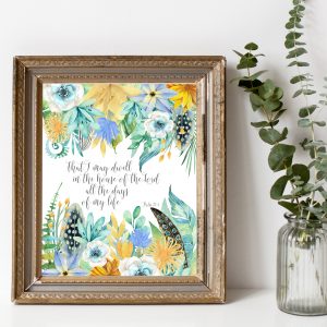 Psalm 27:4 Floral Scripture Printable