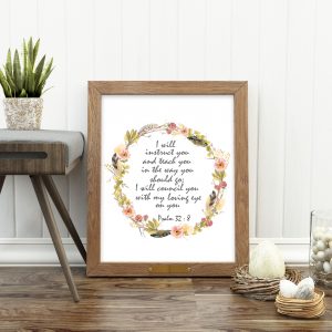 Psalm 32:8 Rustic Twigs Printable