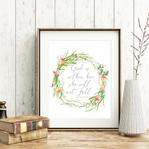Psalm 46:5 Roses Scripture Printable