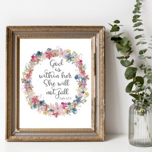Psalm 46:5  Colorful Flowers Printable