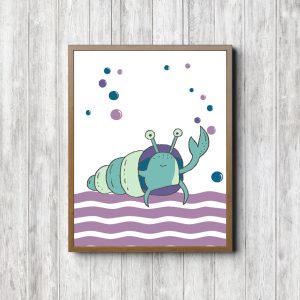 Mint & Pink Sea Snail Printable