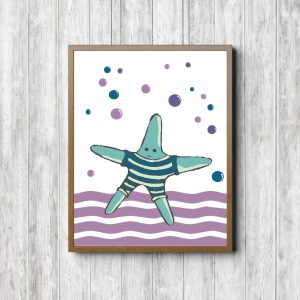 Mint & Pink Starfish Nursery Printable