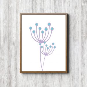 Lavender Pincushion Flower Printable Poster
