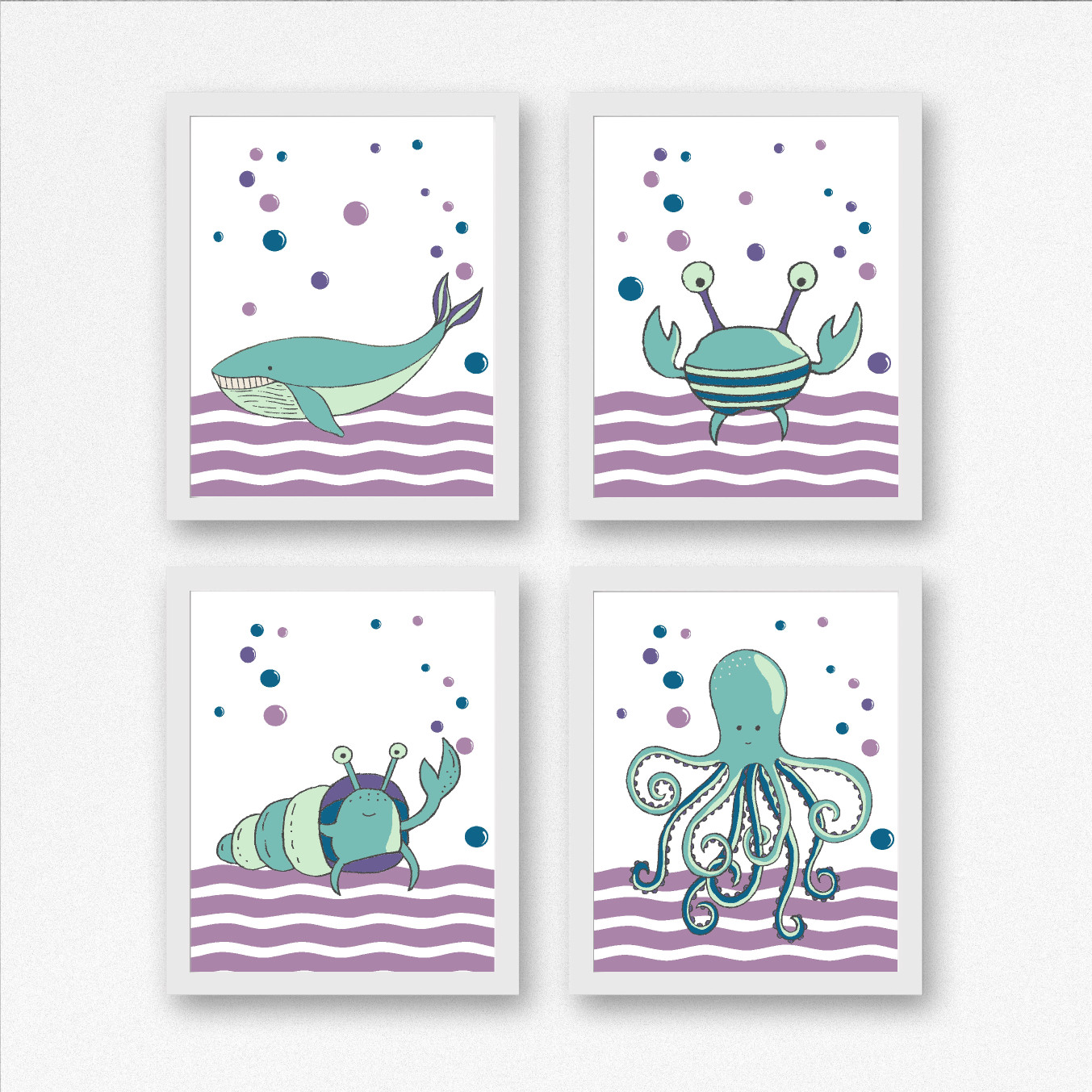 Purple & Teal Nautical Nursery Printables