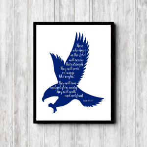 Isaiah 40:31 Royal Blue Scripture Printable