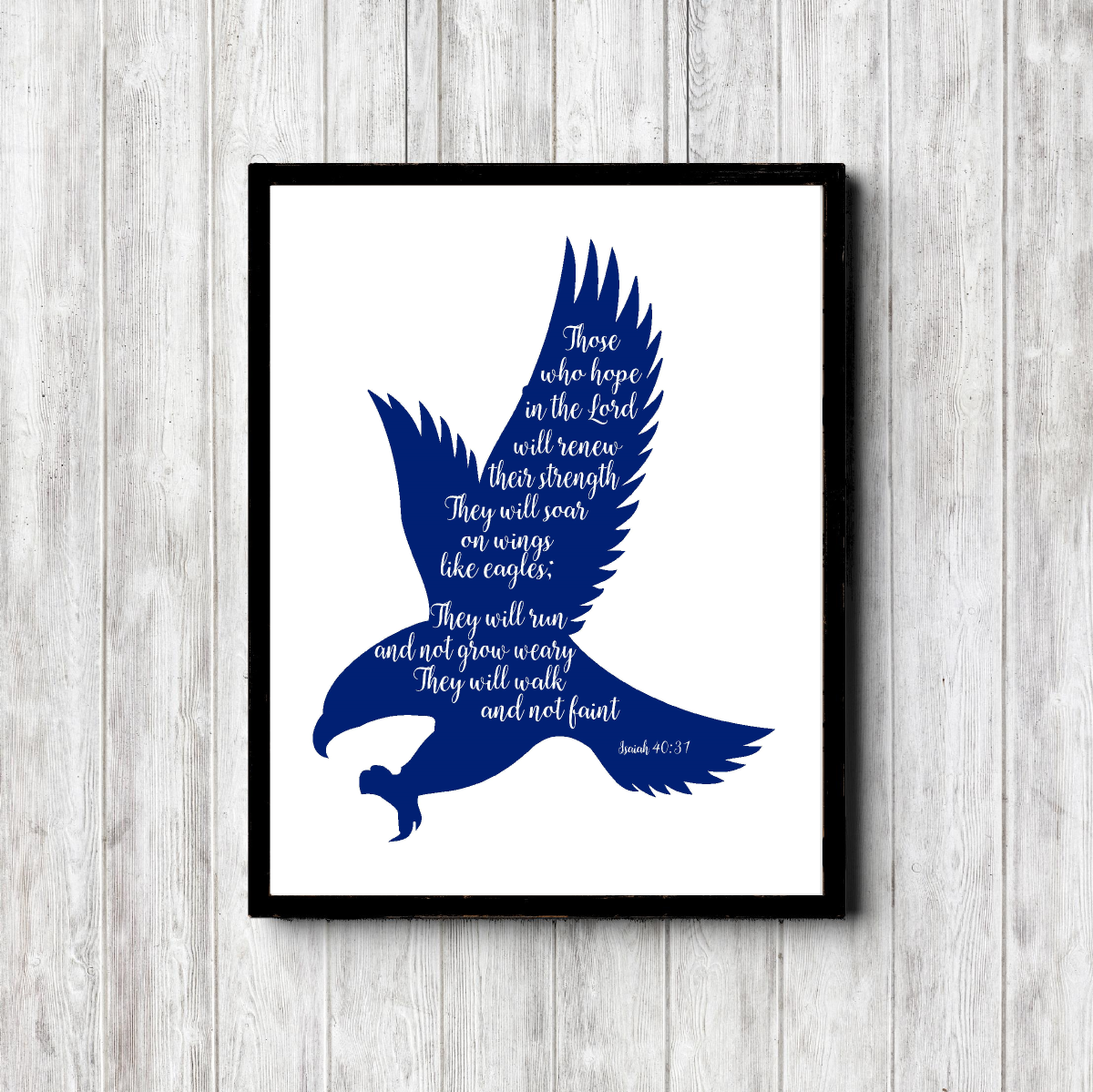 Isaiah 40:31 Royal Blue Scripture Printable