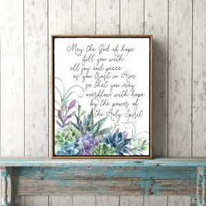Romans 15:13 Succulents Scripture Printable