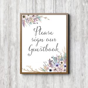 Guestbook Rustic Wedding Sign