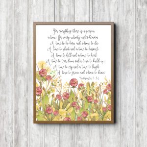 Ecclesiastes 3:14 Rustic Floral Printable