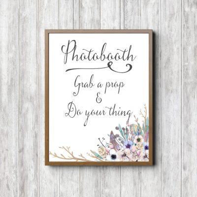 Photobooth Rustic Wedding Sign