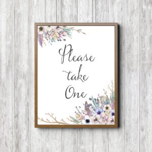 Please Take One Rustic Sign