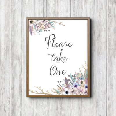 Please Take One Rustic Sign