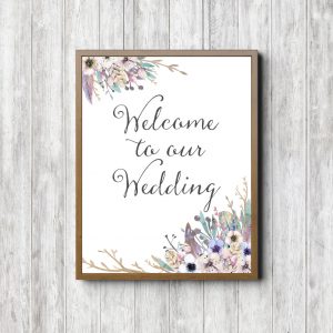 Welcome Rustic Wedding Sign