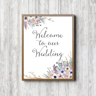Welcome Rustic Wedding Sign