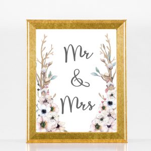 Mr & Mrs Spring Wedding Sign