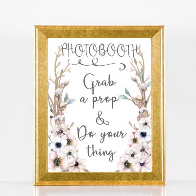 Photobooth Spring Wedding Sign