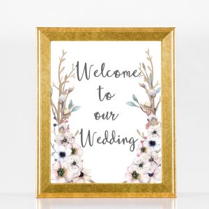 Welcome Spring Wedding Sign
