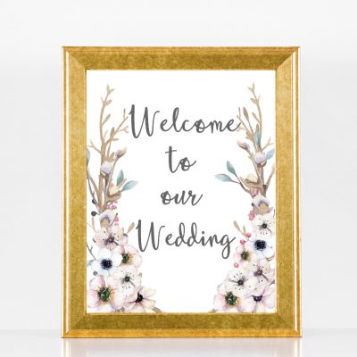 Welcome Spring Wedding Sign