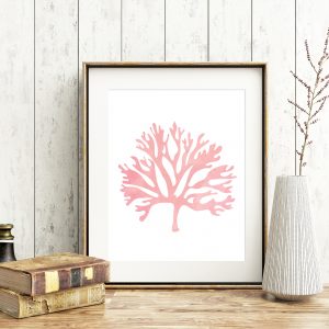 Ocean Plant Blush Pink Printable