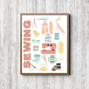 Salmon Colors Sewing Printable