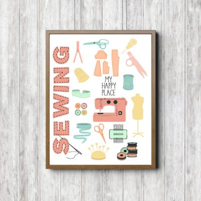 Salmon Colors Sewing Printable