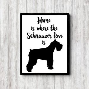 Schnauzer Love Printable Poster
