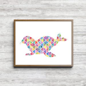 Geometric Watercolor Seal Printable