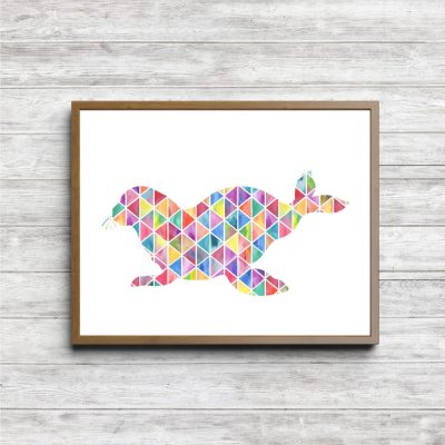 Geometric Watercolor Seal Printable