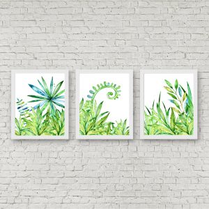 Green Tropical Leaves Printable Set