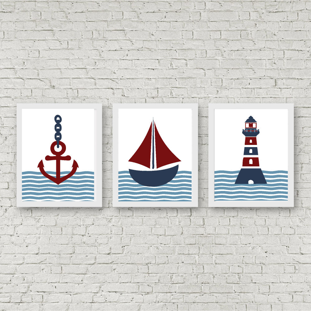 Blue & Red Nautical Printable Set
