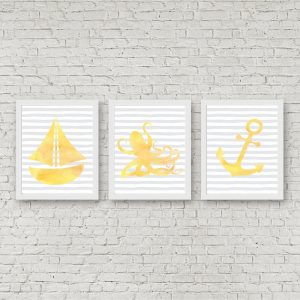 Gray & Yellow Nautical Printables