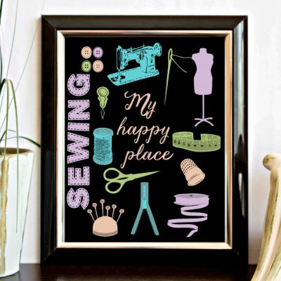 Happy Sewing Bright Printable