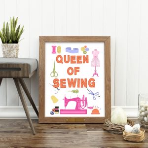 Orange & Pink Sewing Printable