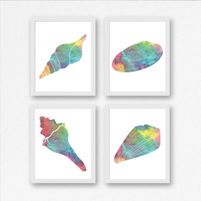 Colorful Sea Shells Printables