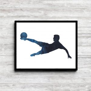 Blue Soccer Player Printable