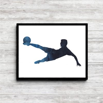 Blue Soccer Player Printable