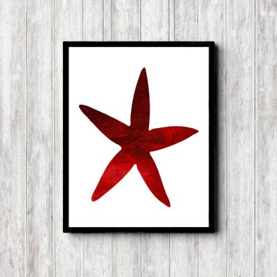 Red Watercolor Printable Sea Turtle